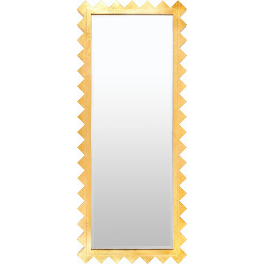 Harrison Accent Mirror - 530731 by Surya in gold and gold leaf. Made from manufactured wood in a modern style.
