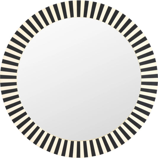 Eastern Mirror by HedgeApple Essentials in black, ivory. Made from mdf resin inlay wall mirror in a eclectic & global style.