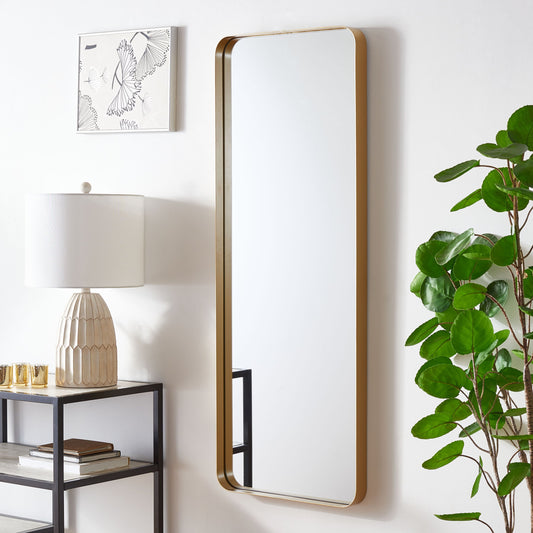 Levy Mirror by HedgeApple Essentials in gold. Made from iron in a traditional style.