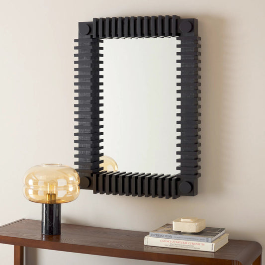 Wheatland Wall Mirror by HedgeApple Essentials in black. Made from firwood, glass, mdf in a unique style.