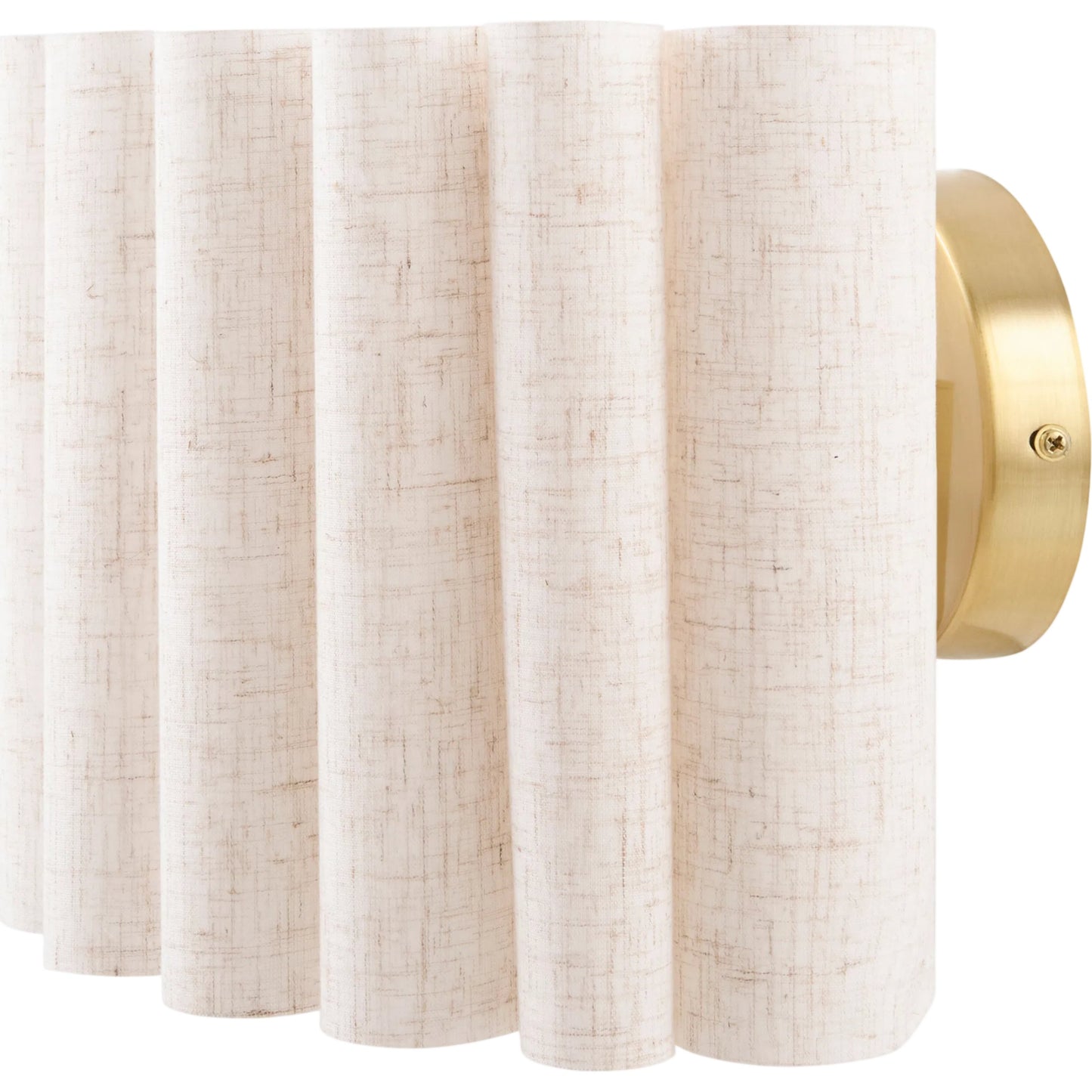 000 SI-2460431 | Primary Silo | Mirette Wall Sconce by Surya in metallic brass, white, cream and plated. Made from iron, linen, polyester in a unique style.