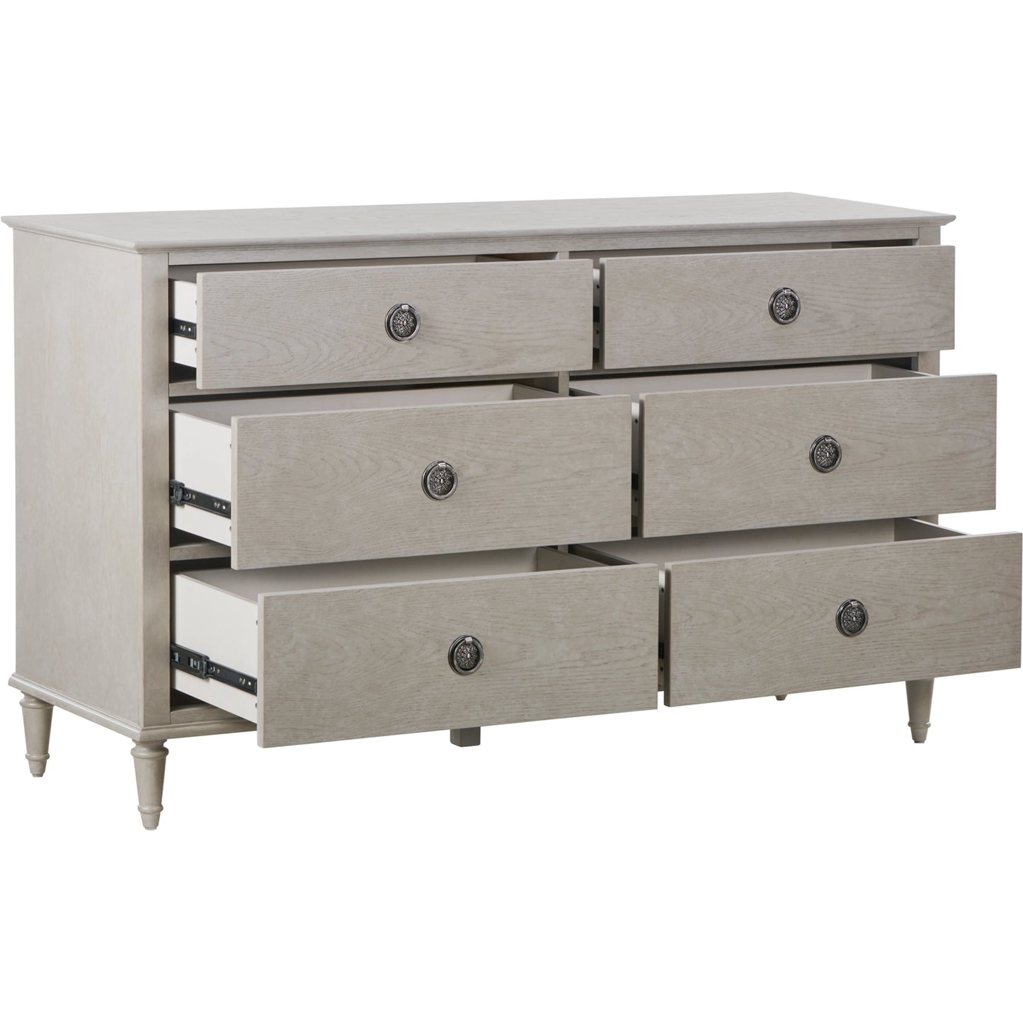 003 SI-2130643 | Primary Silo | Zest 6 Drawer Dresser by Zest in brown and greige. Made from rubberwood, oak veneer in a modern style.