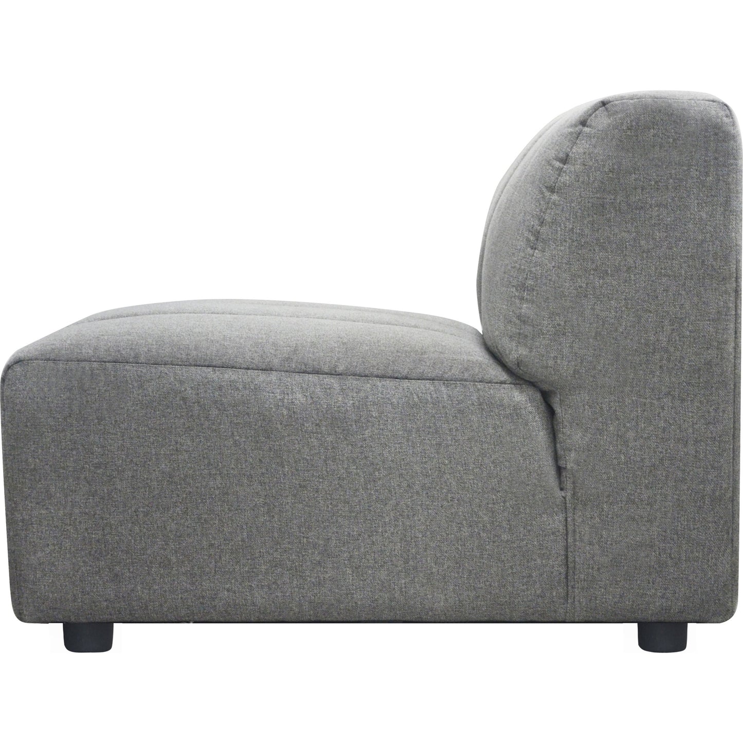004 SI-1771751 | Additional Silo | Lyric Slipper Chair by Moe's Home Collection in gray. Made from upholstery: 100% polyester, pine, plywood frame, poly-flll cushions, s-spring suspension in a transitional style.