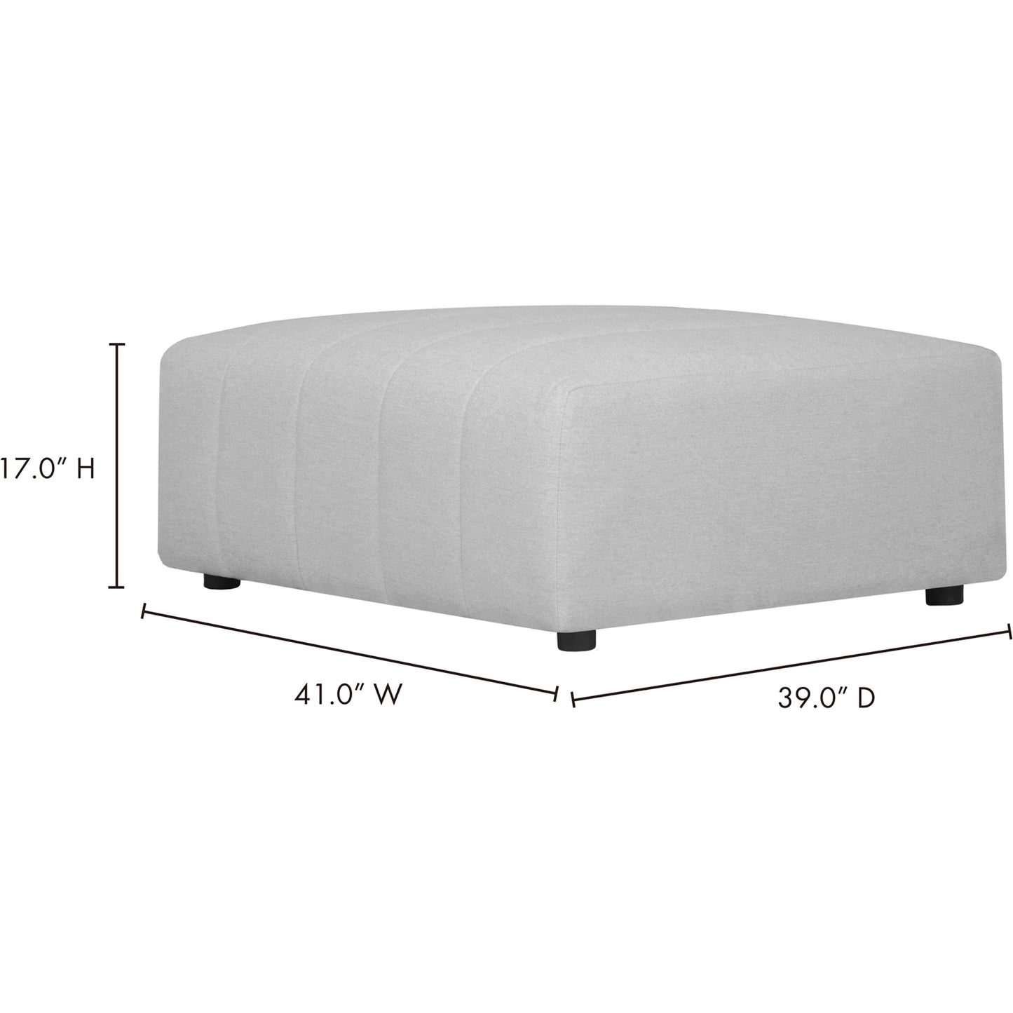 003 SI-1771750 | Lifestyle | Lyric Ottoman by Moe's Home Collection in beige. Made from upholstery: 100% polyester, pine, plywood frame, poly-flll cushions, s-spring suspension in a transitional style.