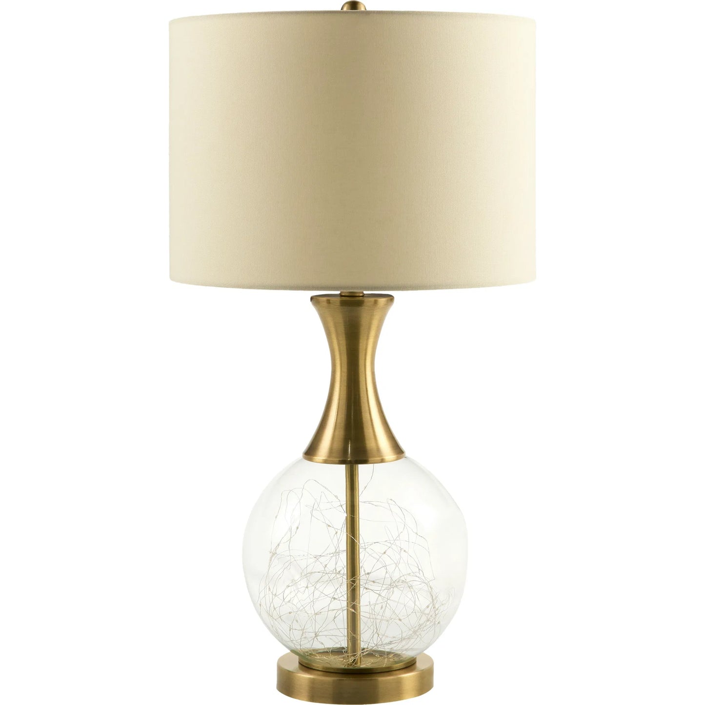 001 SI-2246083 | Primary Silo | Mittag Accent Table Lamp by Livabliss. Made from glass, iron, linen, polyester in a modern style.