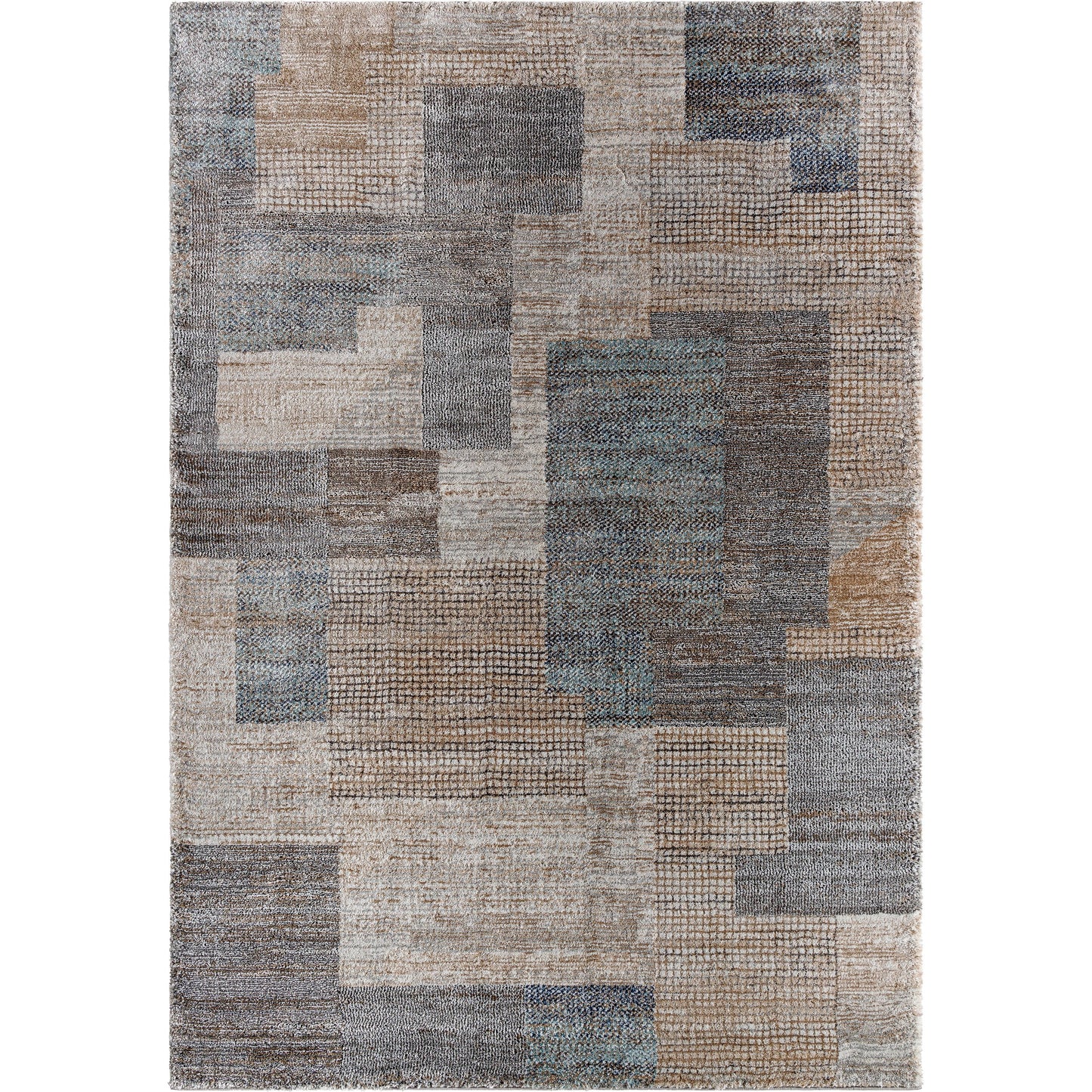 001 SI-2053054,SI-2053055,SI-2053057 | Additional Silo | Montana Rug - 494863 by Livabliss in ivory, tan, gray, black, dark blue, pale blue. Made from face: 85% polypropylene, 15% polyester, warp: 100% jute in a unique style.