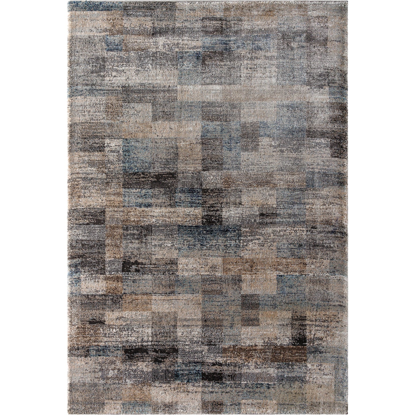 001 SI-2053058,SI-2053059,SI-2053060,SI-2053061 | Additional Silo | Montana Rug - 494870 by Livabliss in gray, tan, ivory, black, dark blue, pale blue. Made from face: 85% polypropylene, 15% polyester, warp: 100% jute in a unique style.