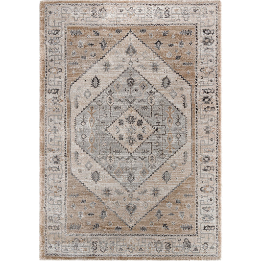 Montana Rug - 494877 by Livabliss in tan, ivory, gray, black. Made from face: 85% polypropylene, 15% polyester, warp: 100% jute in a unique style.