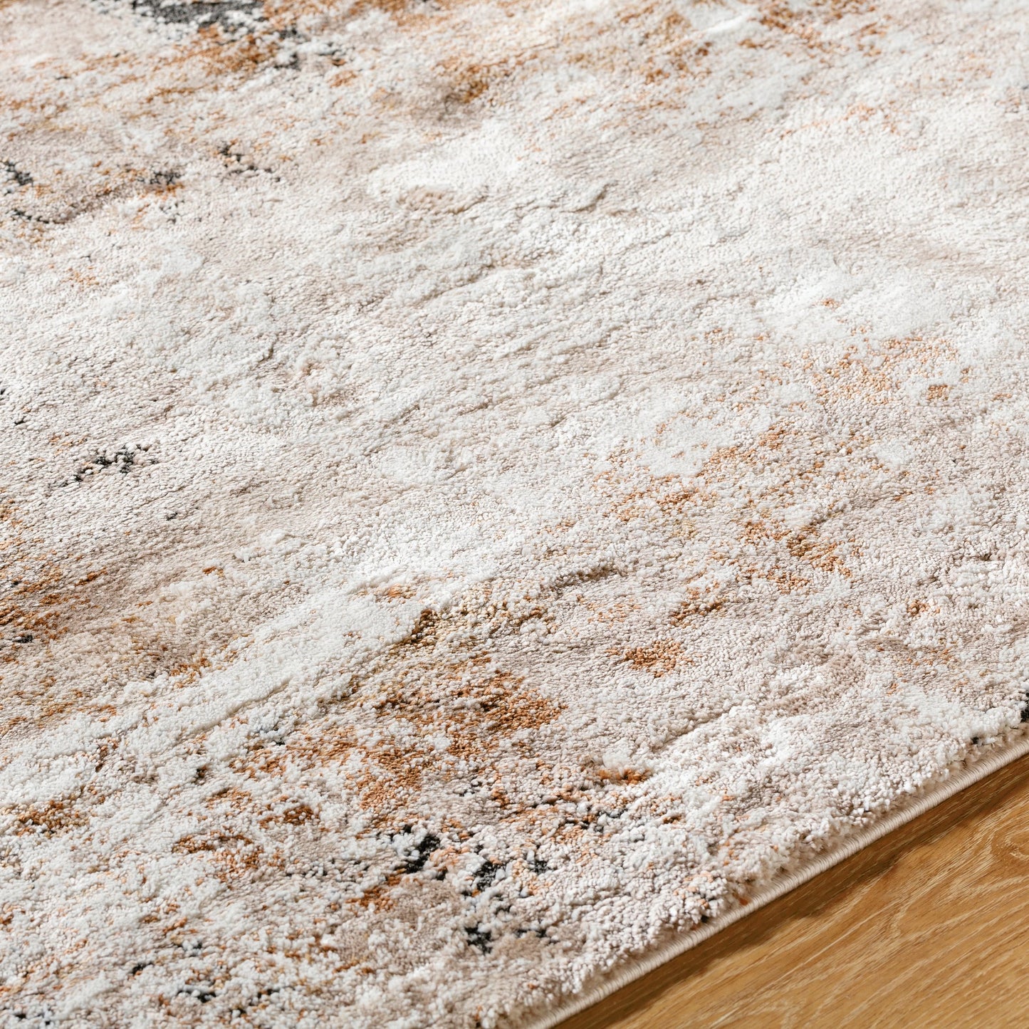 004 SI-2165633,SI-2165634,SI-2165635,SI-2165636 | Closeup | Montana Rug - 536293 by Livabliss in light beige, ivory, black, brown, tan. Made from polypropylene, polyester in a unique style.
