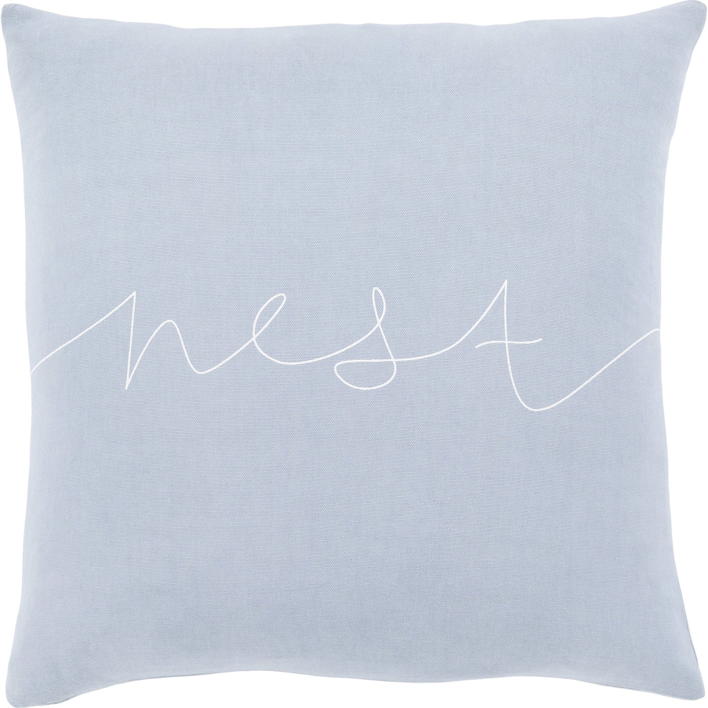 001 S-347067,S-347068,S-347069,S-347070 | Primary Silo | Motto Pillow - 14297 by Surya in light blue, off-white. Made from 100% cotton in a modern style.