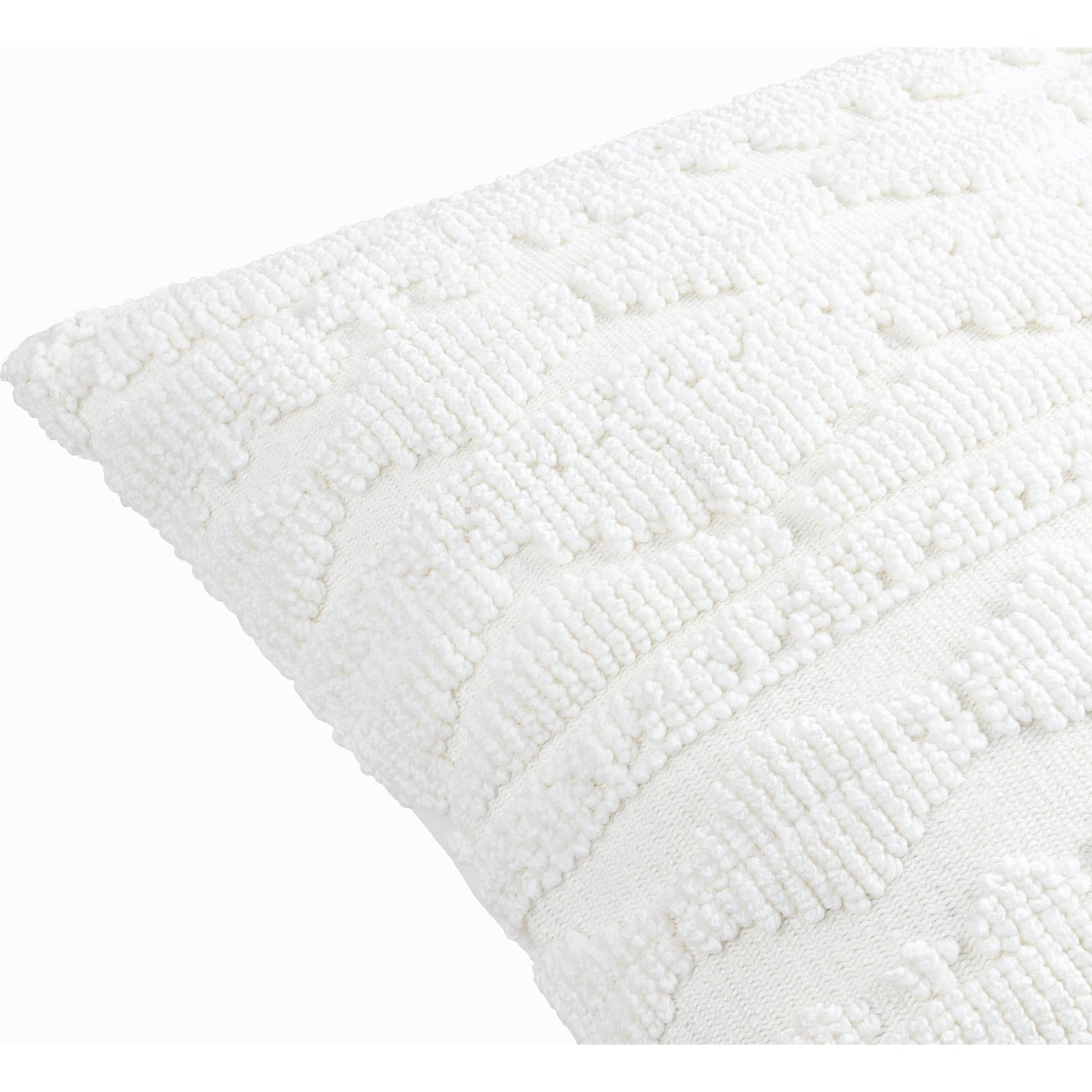 002 SI-2165127,SI-2165128,SI-2165129,SI-2165130,SI-2165131,SI-2165132 | Closeup | Matthew Accent Pillow - 533782 by Surya in white. Made from polyester, cotton in a modern style.