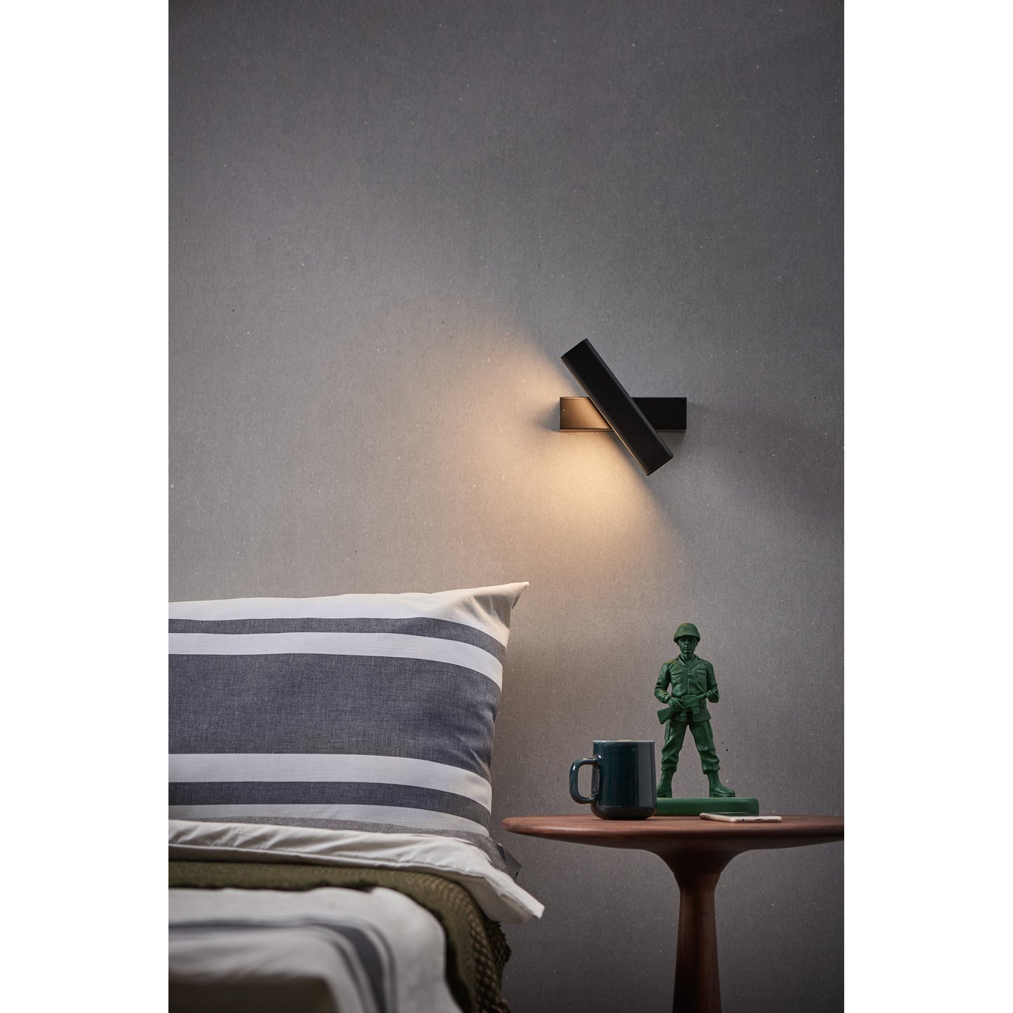 023 SR-381034 | Lifestyle | Mumu Wall Lamp by Seed Design. Made from aluminum, wood in a modern style.