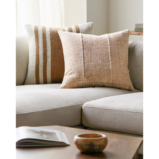Mudcloth Indoor/Outdoor Pillow by Surya. Made from front: 100% recycled pet yarn, back: 100% recycled pet yarn in a cottage & farmhouse style.