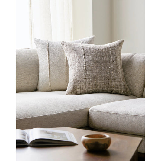 Mudcloth Pillow - 499593 by Surya. Made from front: 100% recycled pet yarn, back: 100% recycled pet yarn in a cottage & farmhouse style.