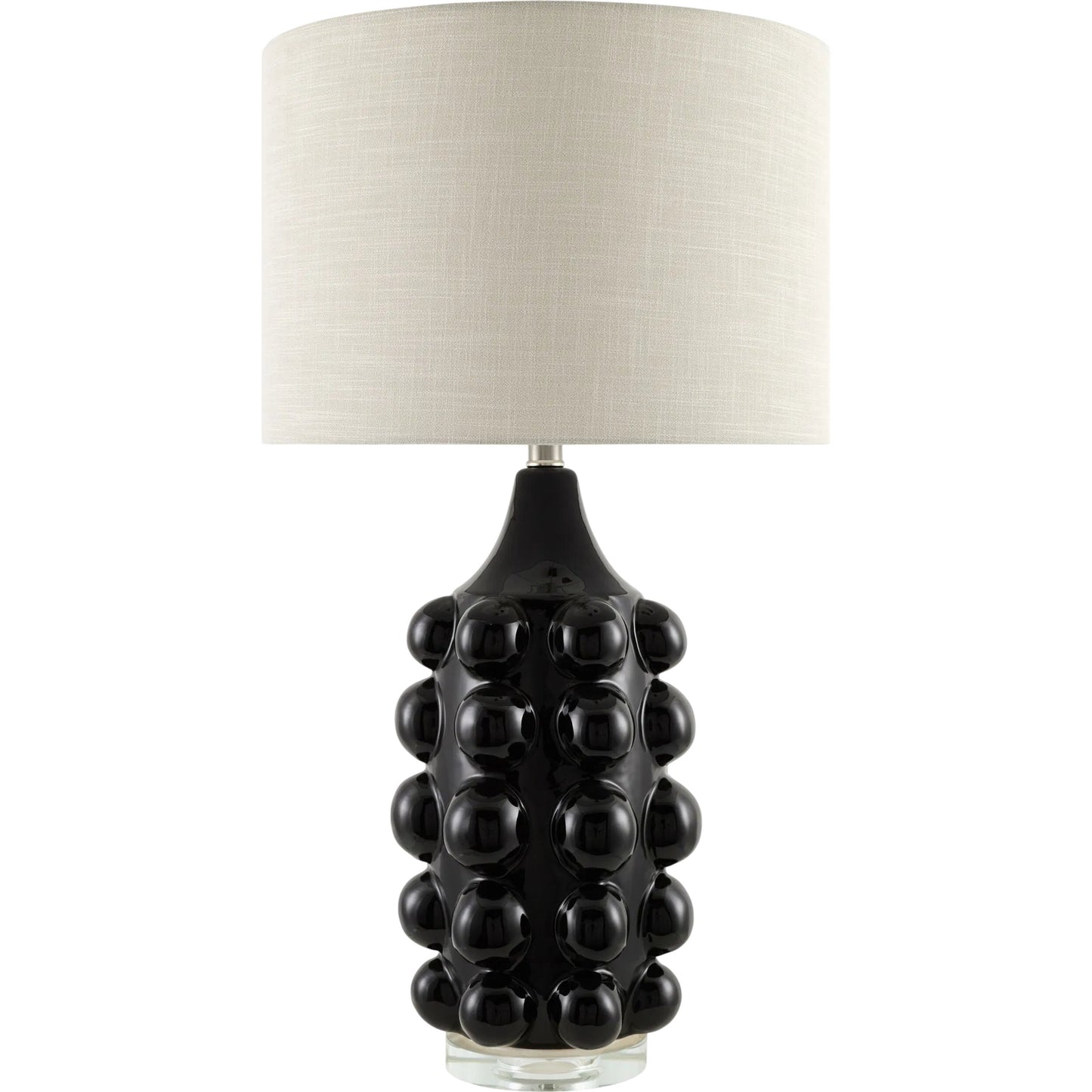 002 SI-2541118 | Primary Silo | Island Bubbles Accent Table Lamp by Surya in glazed, translucent. Made from ceramic, crystal, linen, polyester in a unique style.