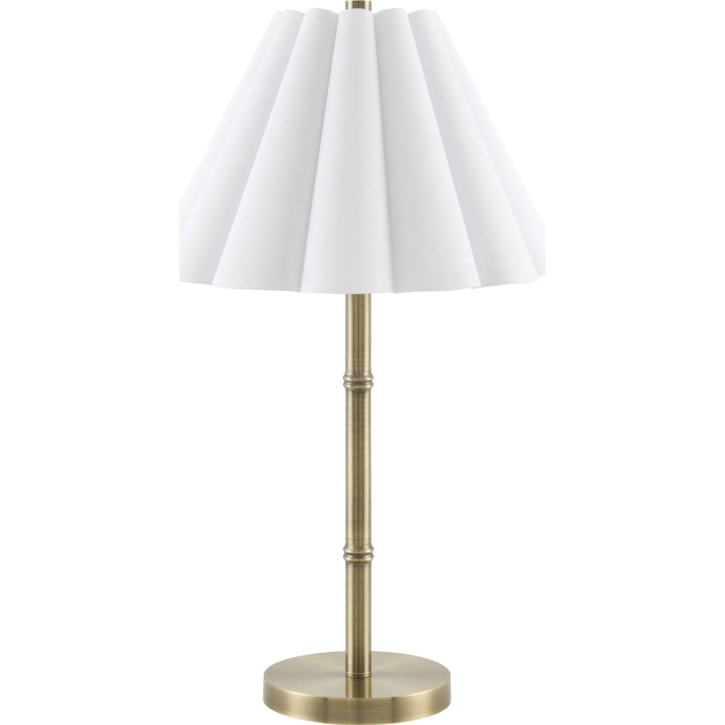 001 SI-2380093 | Primary Silo | Medowie Accent Table Lamp by Surya in metallic brass, white, translucent. Made from iron, linen, polyester in a modern style.