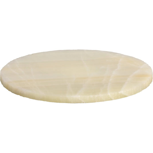 Lazy Susan Onyx Plate by Phillips Collection in gray. Made from stone, onyx in a modern style.