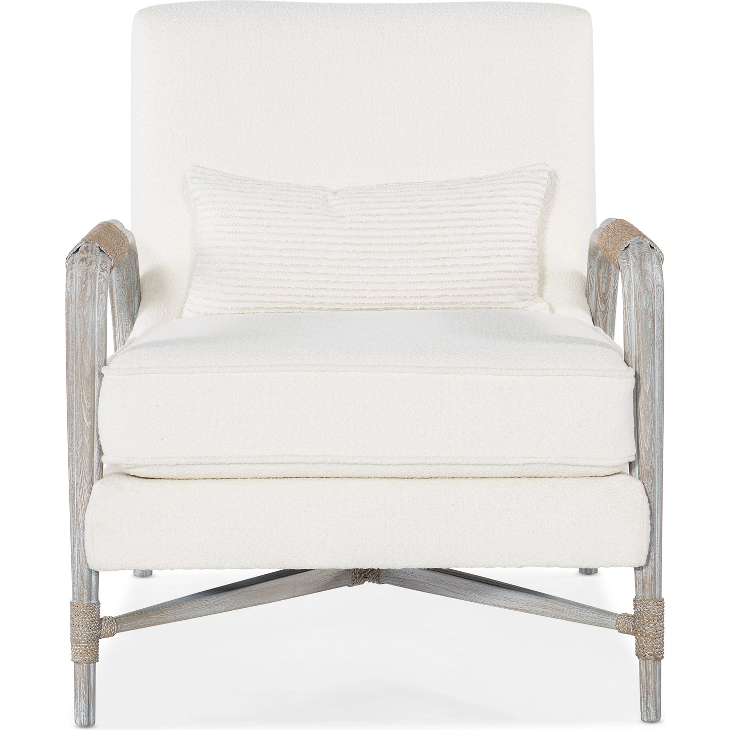 004 SI-1959605 | Additional Silo | Isla Accent Lounge Chair by Hooker Furniture in macrame artic and light wood. Made from wood, fabric, rope in a modern style.