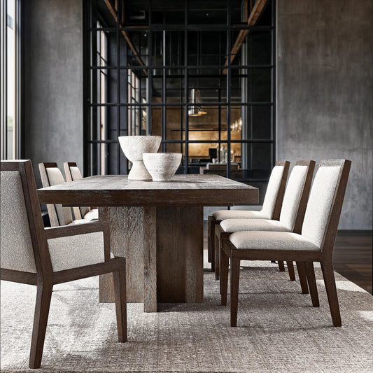 Outline Dining Table by Bernhardt in cassel. Made from wood in a unique style.
