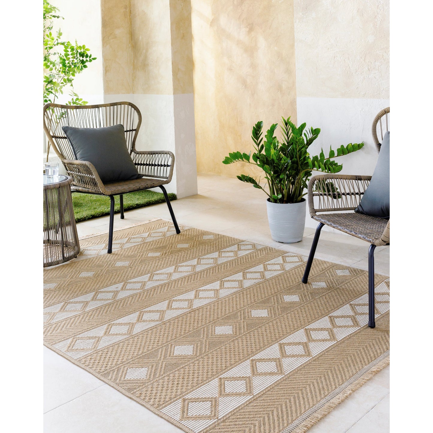 009 SI-2167824,SI-2167825,SI-2167826,SI-2167827,SI-2167828,SI-2167829,SI-2245550 | Lifestyle | Mystery Rug - 497215 by Livabliss in tan, beige, cream. Made from jute, cotton in a unique style.