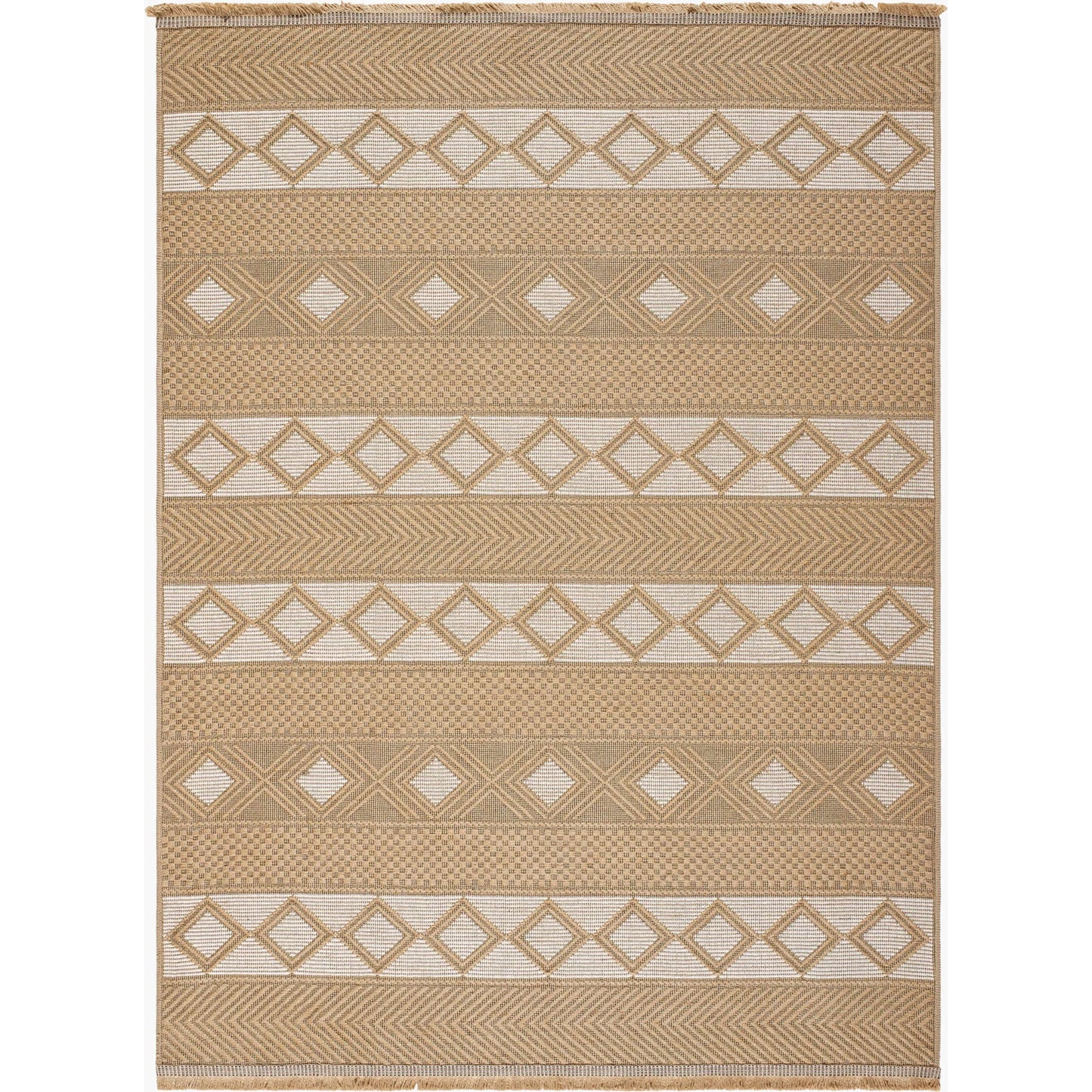 002 SI-2167824,SI-2167825,SI-2167826,SI-2167827,SI-2167828,SI-2167829 | Primary Silo | Mystery Rug - 497215 by Livabliss in tan, beige, cream. Made from jute, cotton in a unique style.