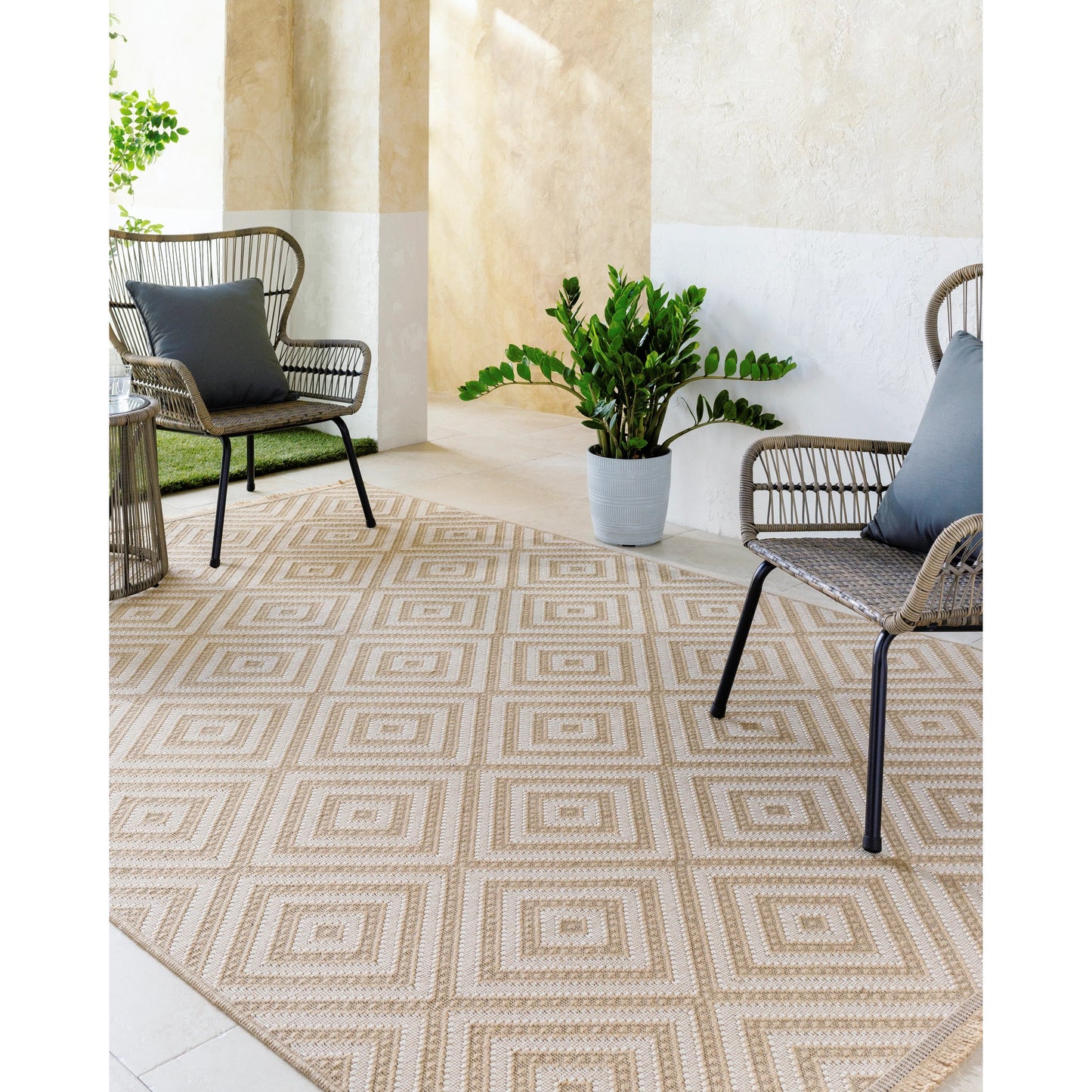 008 SI-2167849,SI-2167850,SI-2167851,SI-2167852,SI-2167853,SI-2167854,SI-2167855 | Lifestyle | Mystery Rug - 497255 by Livabliss in tan, beige, cream, light beige. Made from jute, cotton in a unique style.