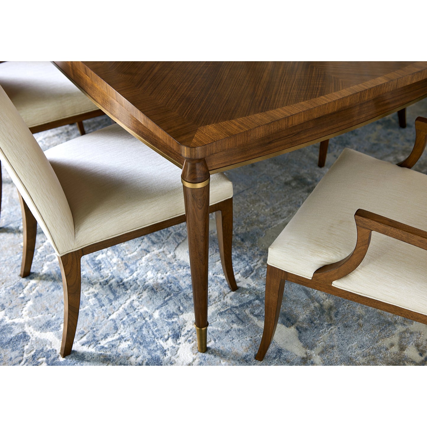 017 SI-1991091 | Lifestyle | Toulouse Walnut Dining Table by Jonathan Charles in walnut. Made from walnut quarter figured veneer in a modern style.