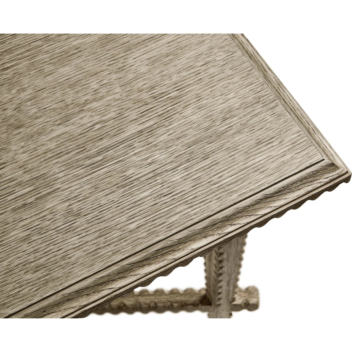 005 SI-2252698 | Closeup | Stratford End Table by Jonathan Charles in grey and greyed oak. Made from oak, oak veneer in a transitional style.
