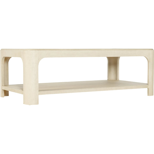 001 SI-2353922 | Primary Silo | Archives Raffia Rectangle Cocktail Table by Hooker Furniture in flax. Made from wood, raffia in a transitional style.