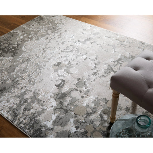 Micah Rug - 3336F by Feizy in silver, gray, white. Made from polyester, polypropylene in a unique style.
