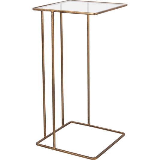 Natalie - 30103 by Surya in gold and antiquedtranslucent. Made from top: glass, base: 100% metal in a modern style.