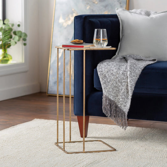Natalie - 30103 by Surya in gold and antiquedtranslucent. Made from top: glass, base: 100% metal in a modern style.