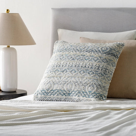 Nobility Pillow - 32641 by Surya in beige, off-white. Made from 60% wool, 20% polyester, 20% viscose, 100% cotton in a eclectic & global style.