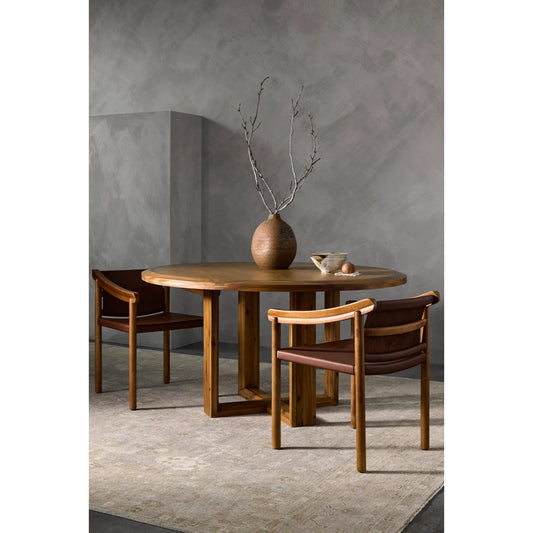 Northbank Dining Table - 528709 by Surya in top: wheat, base: wheat and wood finishbrushed. Made from acacia in a modern style.