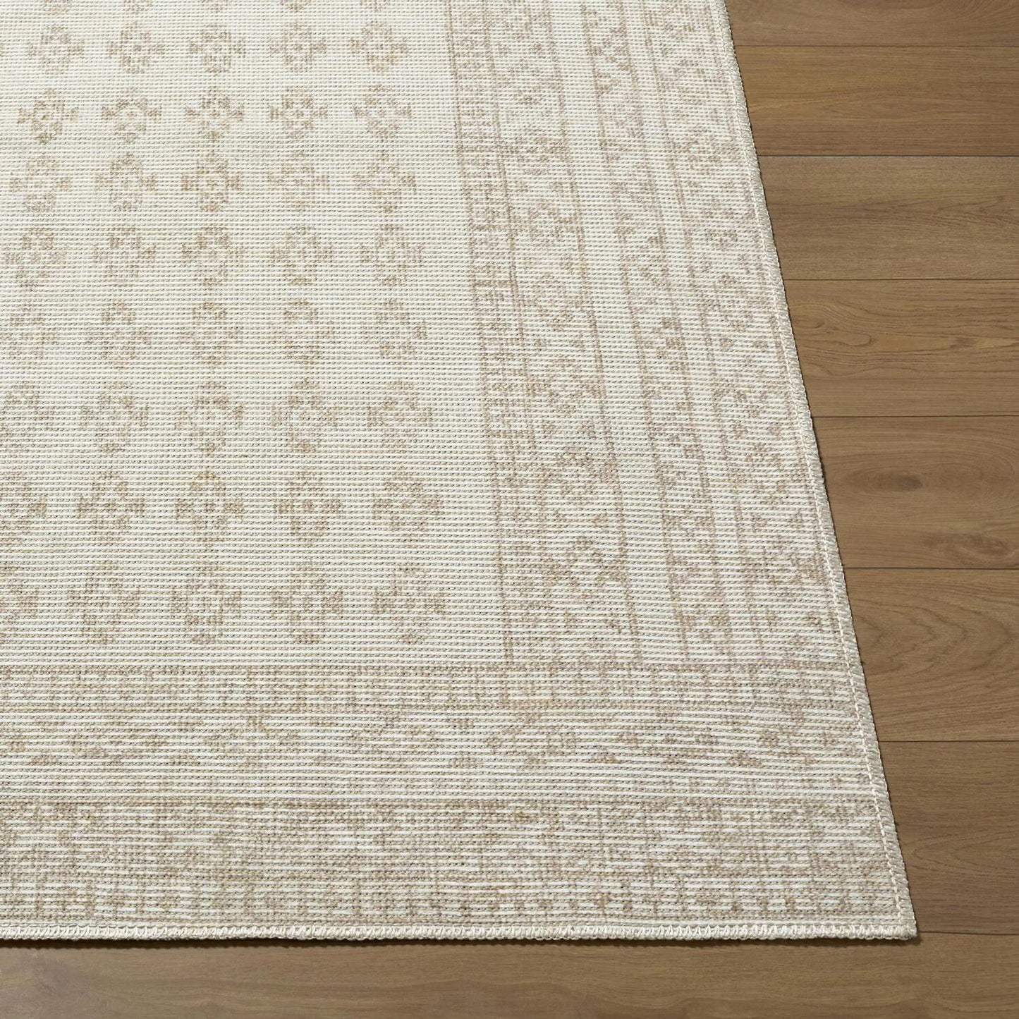 003 SI-2448327,SI-2448328,SI-2448329,SI-2448330,SI-2448331,SI-2448332 | Closeup | Shanti NBSH-2300 Rug by Nabela Noor x Livabliss in beige, white, yellow. Made from jute, polyester in a unique style.