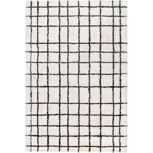 Nicole Rug - 484636 by Livabliss in white, black. Made from face: 100% microfiber in a unique style.
