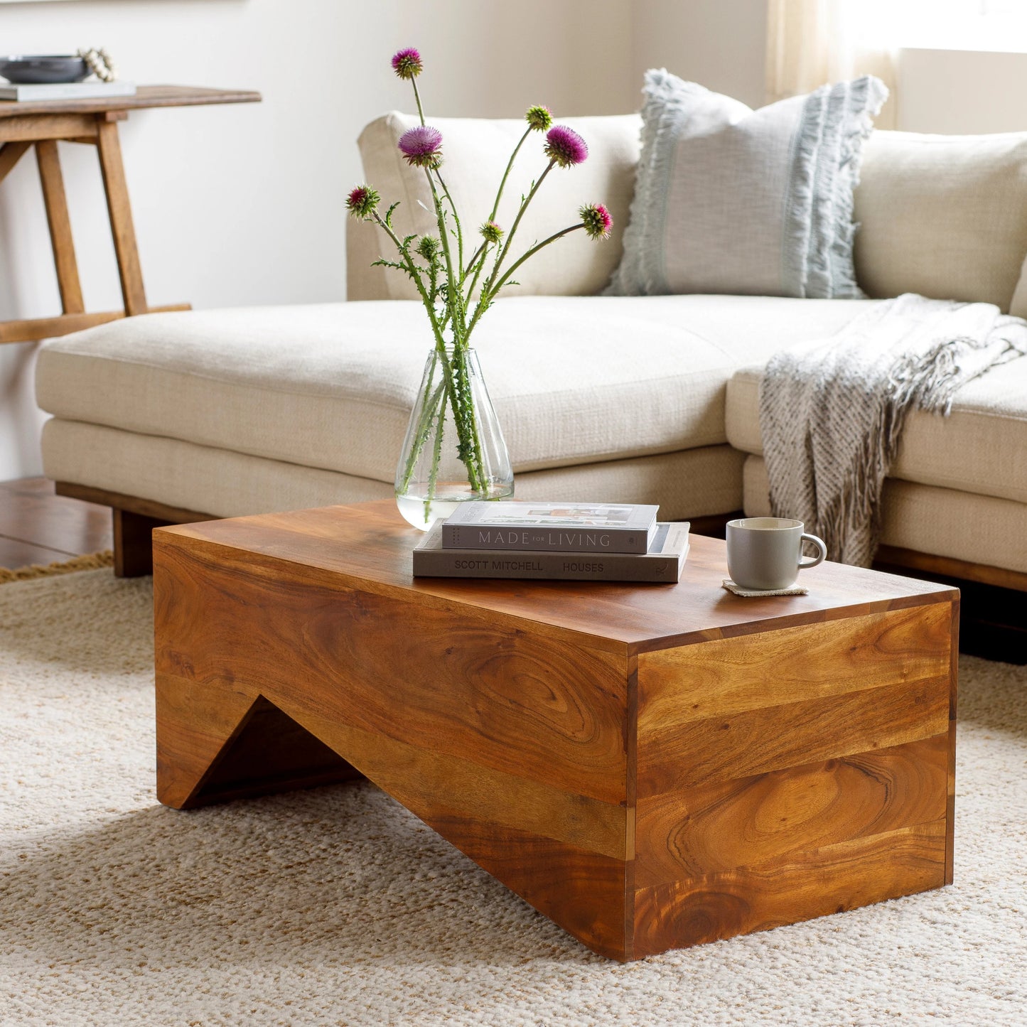 006 SI-1914622 | Lifestyle | Neemrana - 29419 by Livabliss in brown and wood finishwood finish. Made from top: wood, base: 100% wood in a modern style.