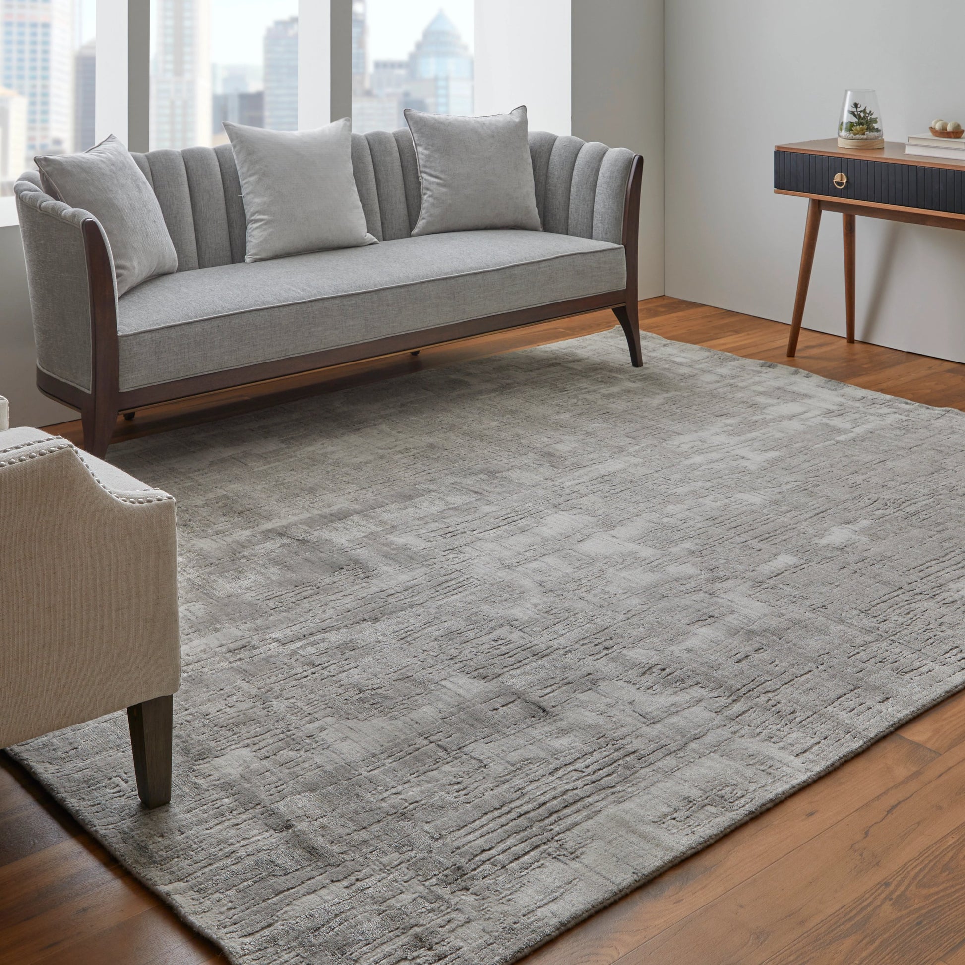 Eastfield Rug - 69AKF by Feizy in gray, ivory. Made from wool, viscose in a unique style.