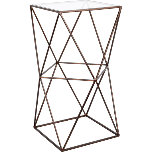 Neo Geo - 30105 by Surya in metallic copper, clear and antiquedtranslucent. Made from top: glass, base: 100% metal in a modern style.