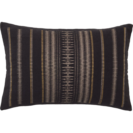 Nagaland Pillow NGW30 Pillow by Jaipur Living in black, taupe. Made from 100% cotton in a traditional style.