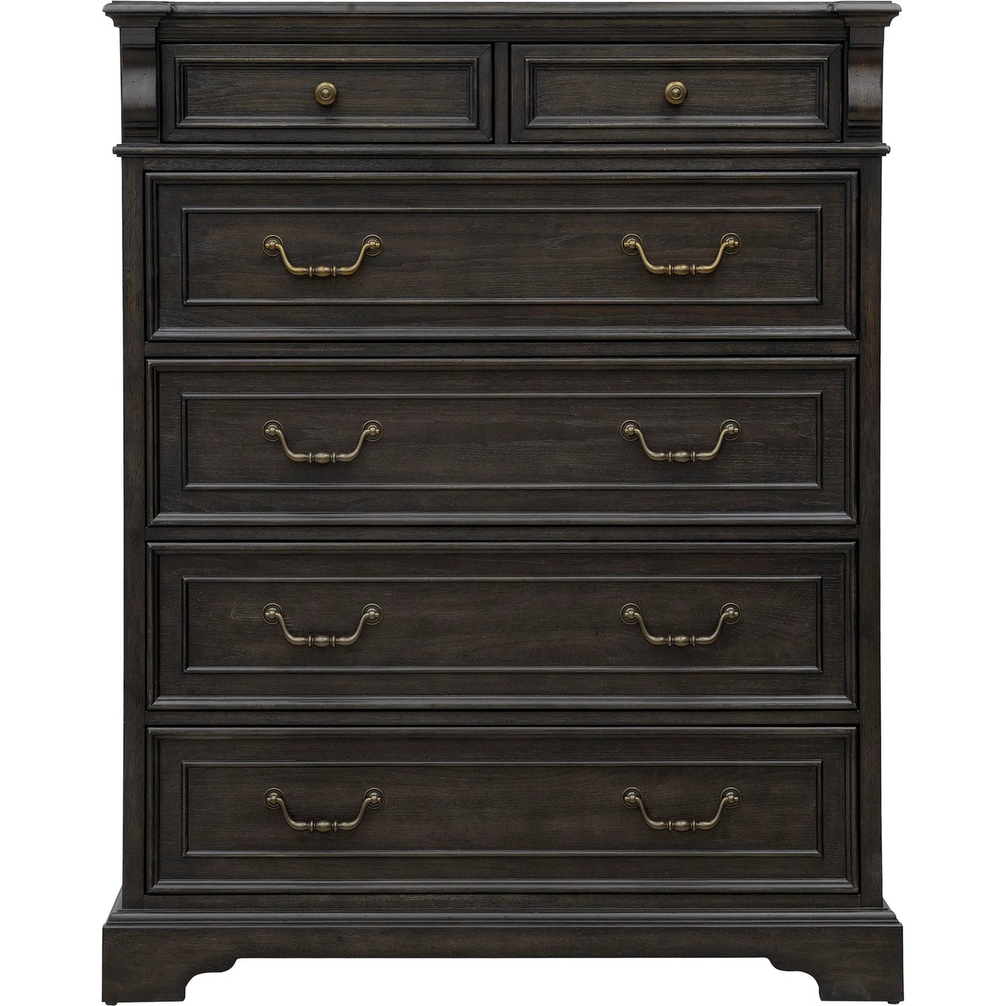 002 SI-2383572 | Additional Silo | Hickory Creek 6 Drawer Chest by Pulaski Furniture in brown velvet. Made from split heart cathedral hickory veneers in a unique style.