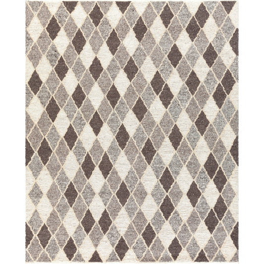 Nico Rug - 12759 by Surya in charcoal, black, gray, ivory. Made from 100% wool in a unique style.
