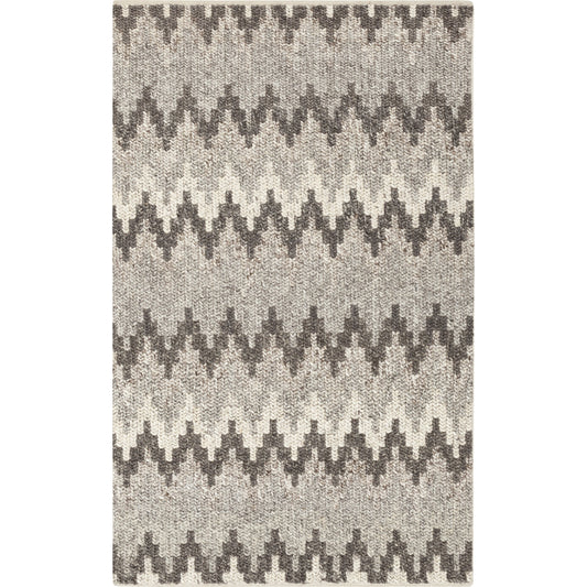 Nico Rug - 12760 by Surya in charcoal, black, gray, ivory. Made from 100% wool in a unique style.
