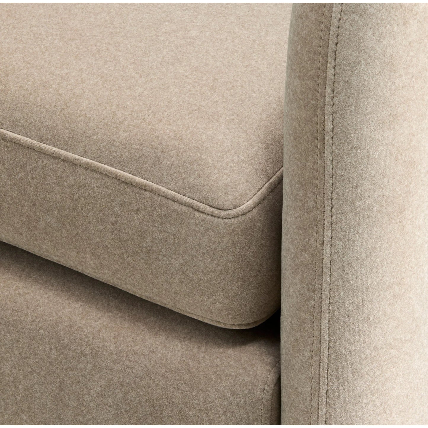 003 SI-2245179 | Closeup | Niya Accent Chair by Surya in beige. Made from polyester, plywood, polyester wrapped foam in a transitional style.