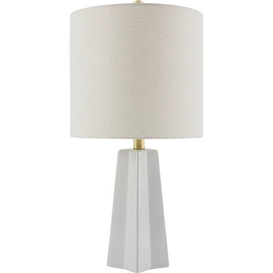 Stellan Accent Table Lamp by Livabliss. Made from ceramic, linen, polystyrene, iron in a modern style.