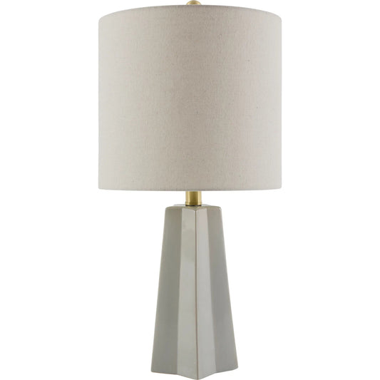 Stellan Accent Table Lamp by Livabliss. Made from ceramic, linen, polystyrene, iron in a modern style.