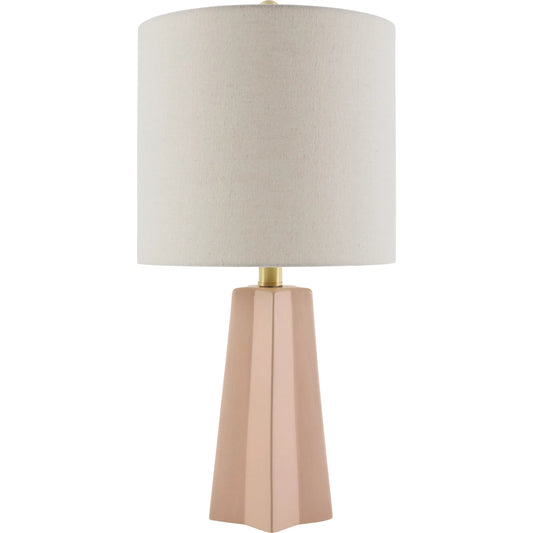 Stellan Accent Table Lamp by Livabliss. Made from ceramic, linen, polystyrene, iron in a modern style.