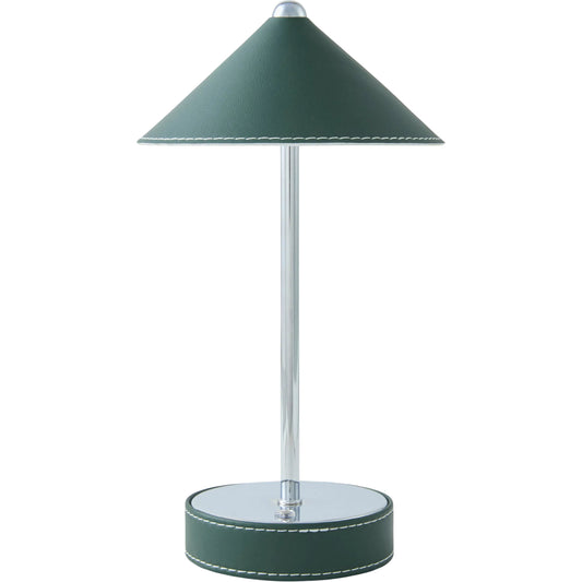 001 SI-2460840 | Primary Silo | Nomelle Accent Table Lamp by Surya in brushed. Made from leather, metal in a unique style.