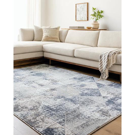 Nesta Rug - 526497 by Livabliss in light beige, medium gray, off-white, ivory, charcoal. Made from polyester in a unique style.