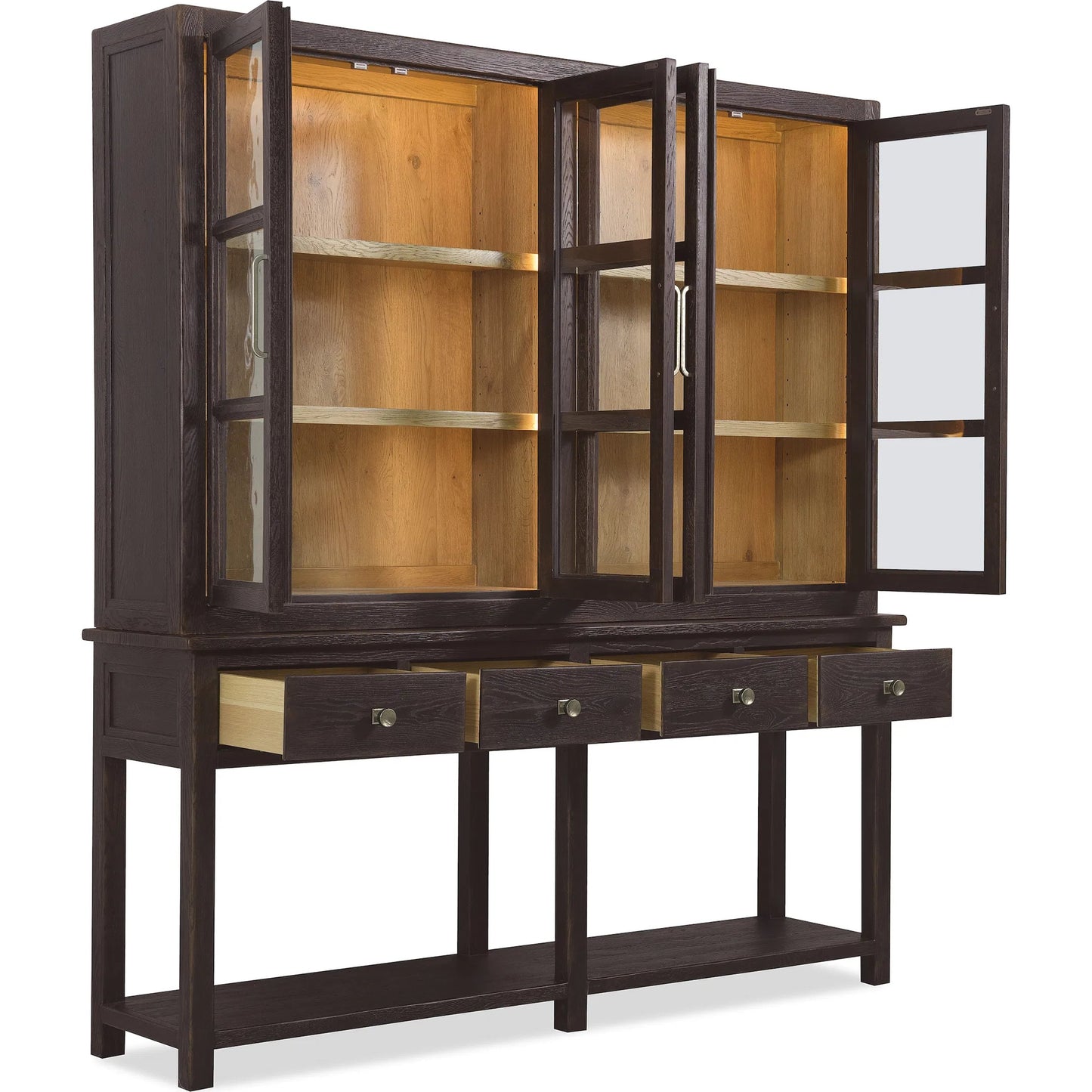 003 SI-2458466 | Additional Silo | Driftwood Display Sideboard by Hooker Furniture. Made from unique in a transitional style.